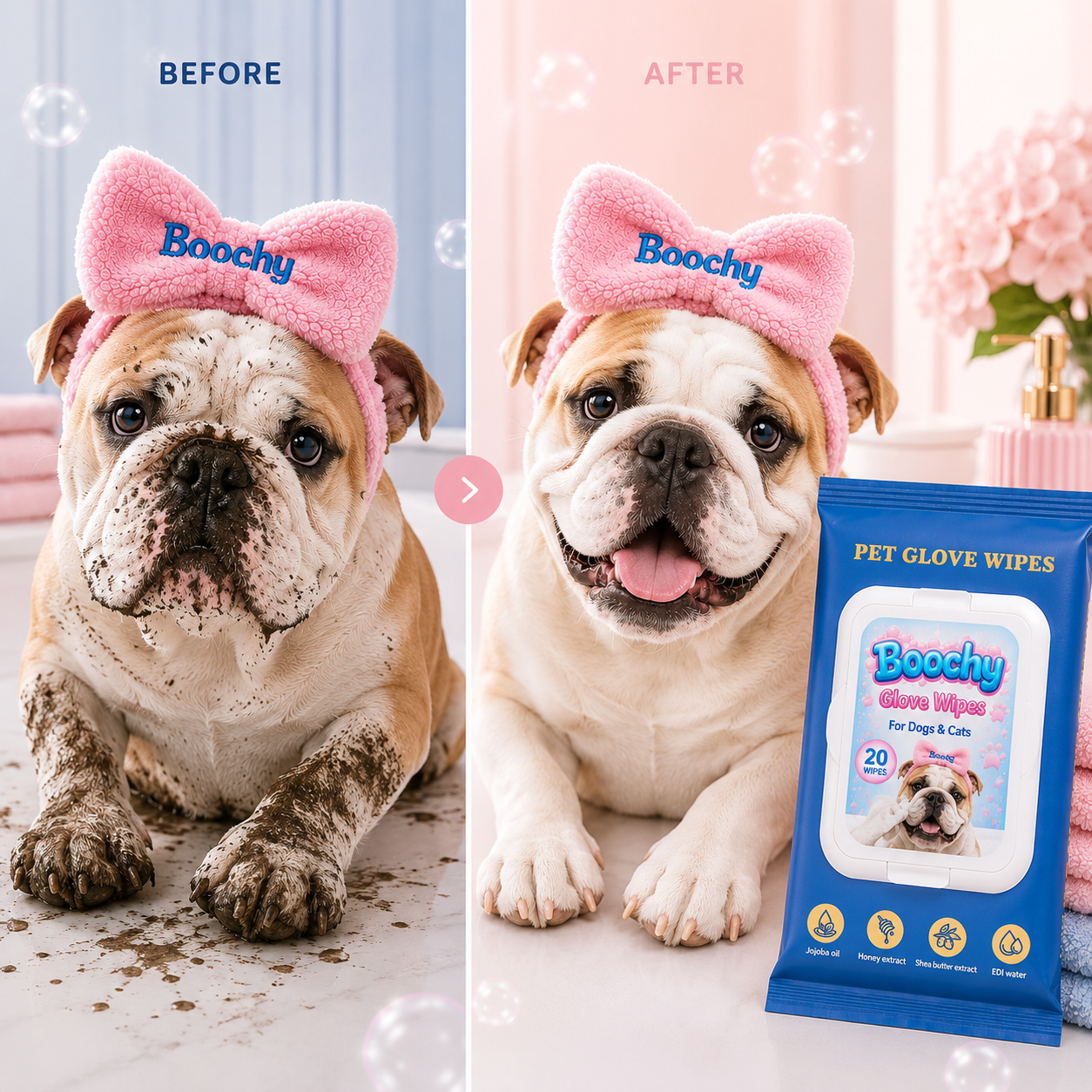 Boochy Bubble Glove Wipes